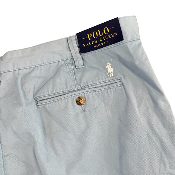 Polo Ralph Lauren Relaxed Fit Flat Front Cotton Twill Shorts Size 42 $90 - Picture 6 of 9